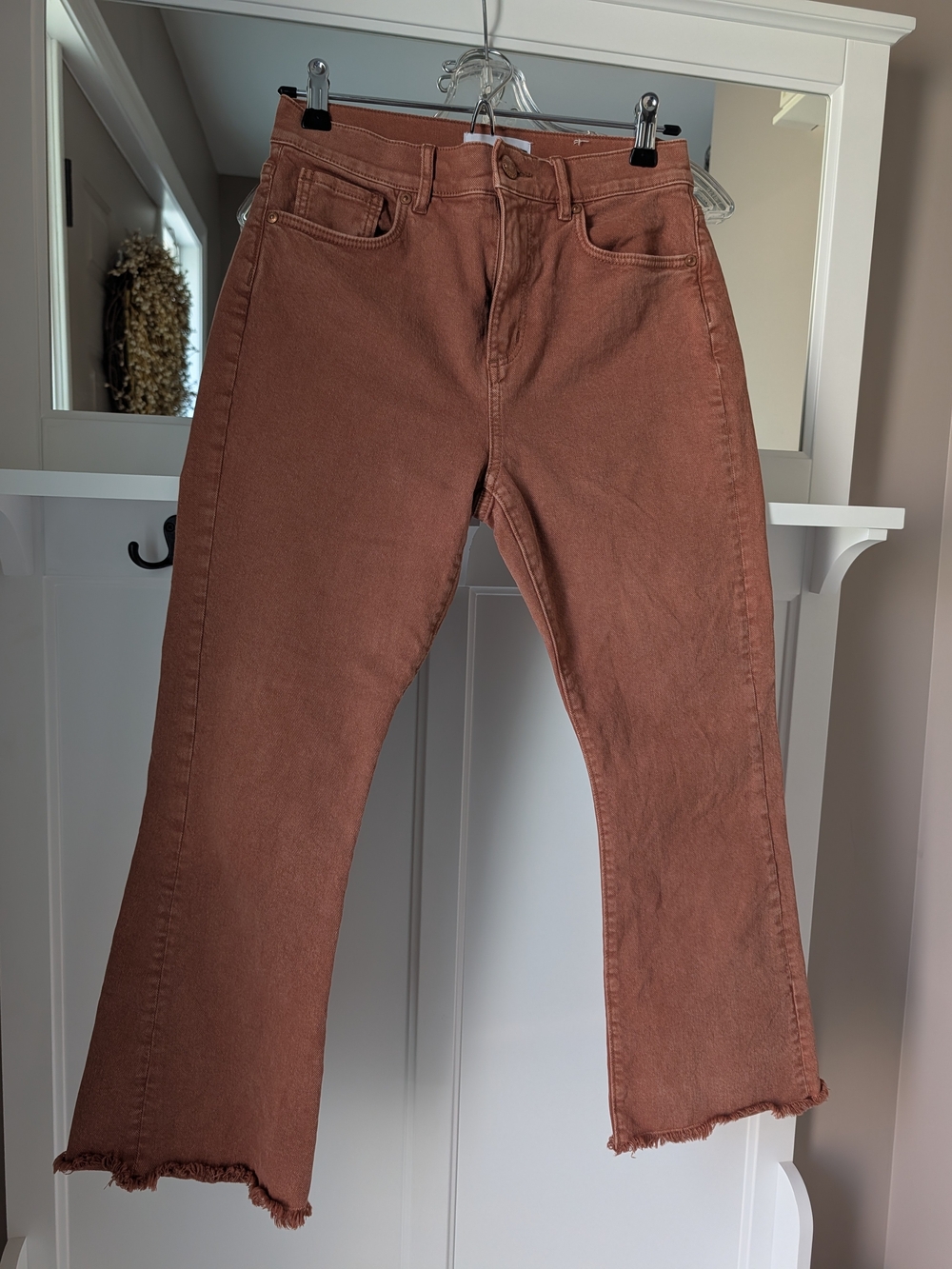 Loft High Waist Flare Crop Jean Sz 2